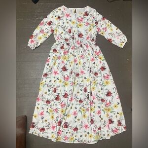 Elegant Floral Long Sleeve Dress Women’s XL